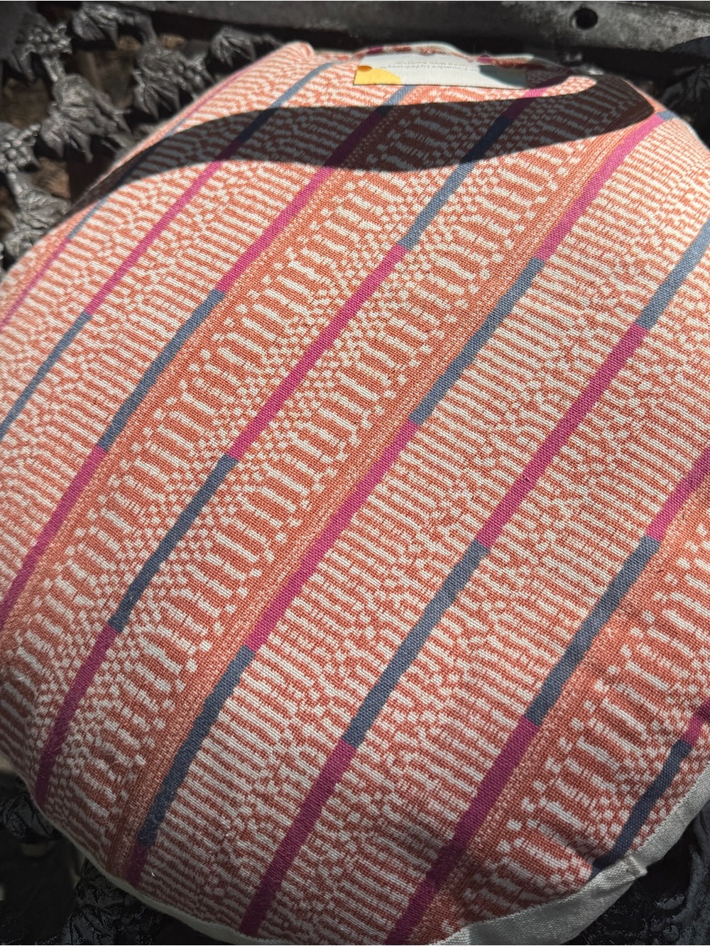 Striped Peach-Pink Decorative Pillow - yoga